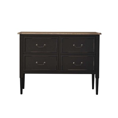 Commode en bois massif 120 cm 4 tiroirs  SOHO BERAH GETAH