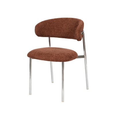 Chaise de salle à manger Curve   avec piètement chromé (lot de 2) AMADEUS