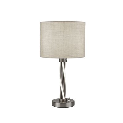 Lampe VEGAS 1x60W+1x6W E27 Argent satiné Blanc BOUTICA-DESIGN
