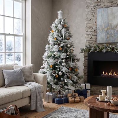 6ft Frosted Foliage Christmas Tree SO'HOME