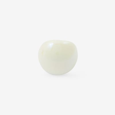 Grosse bague en verre blanche BALABOOSTE