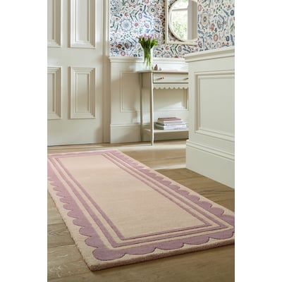 Tapis de couloir en laine à bordure festonné LOIS FLAIR RUGS