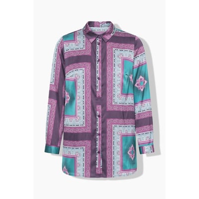 Chemisier droit en satin, imprimé foulard STUDIO UNTOLD