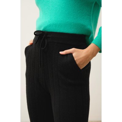 Pantalon Évasé Noir Clarissa JUST CASHMERE