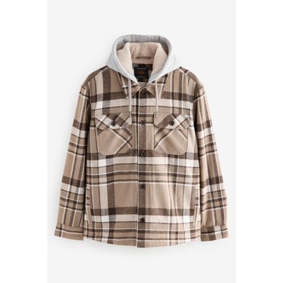 Veste-chemise aux carreaux et capuche NEXT