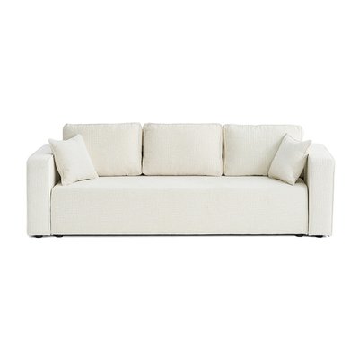 Canapé Convertible en Tissu velours relief 3 places - TOPAZE LISA DESIGN