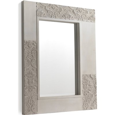 Miroir mural  bois de sapin effet vieilli sculpté RECOLLECTION