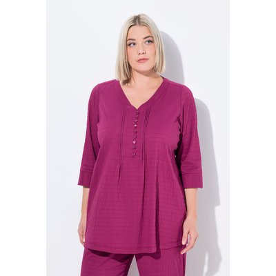 Tunique en tissu gaufré. Manches ULLA POPKEN