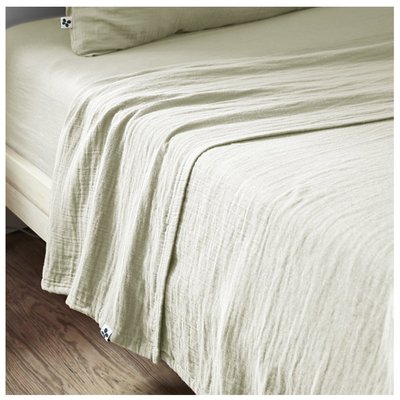 Drap plat double gaze de coton Gaia EDEN