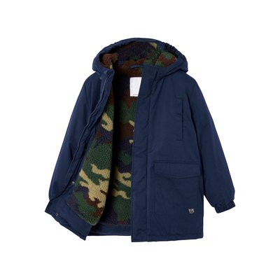 Parka à capuche doublée sherpa camouflage VERTBAUDET