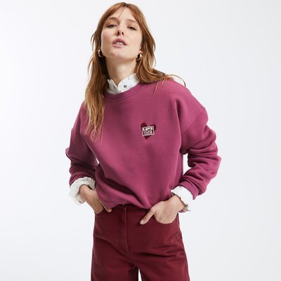 Свитшот с круглым вырезом и вышивкой LA REDOUTE COLLECTIONS
