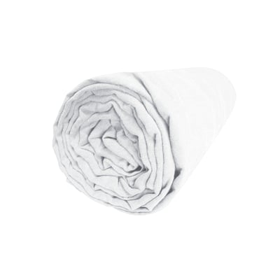 Drap housse en lin lavé bonnet 30cm, RÊVE DE LIN BLANC CERISE