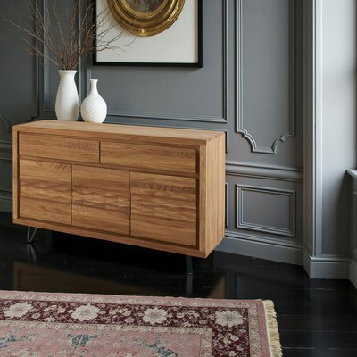 Buffet bois massif 3 portes - frise décorative ROSETO PIER IMPORT