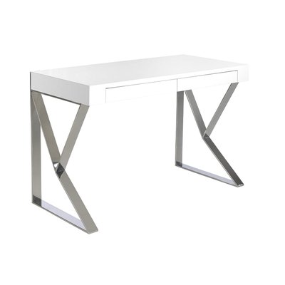 Bureau en bois et acier chromé ANGEL CERDA