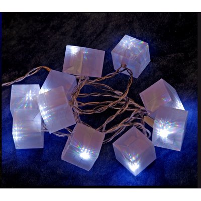 Guirlande cubes lumineux 10 Led blanc DOUCEUR D'INTÉRIEUR
