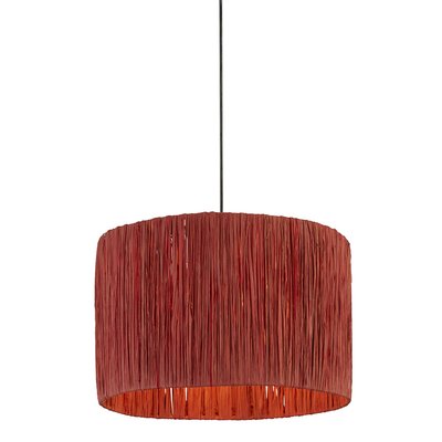 40cm Pink Raffia Lampshade SO'HOME
