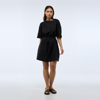 Robe courte unie en lin MONOPRIX