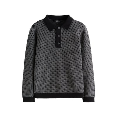 Polo en maille avec bouton-pression au col NEXT