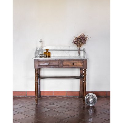 Coiffeuse en bois et marbre Louise N°95 - Bon état DEBONGOUT