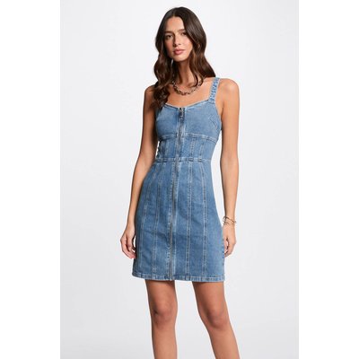Robe courte ajustée en jean MORGAN