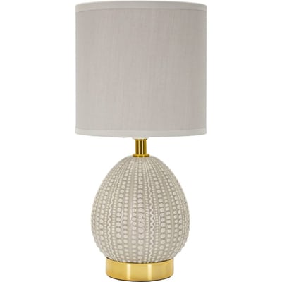 Lampe à poser relief céramique abat-jour tissu RECOLLECTION
