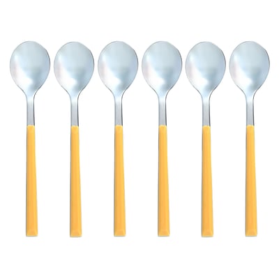 Lot de 6 cuillères à café en acier inoxydable, COLORAMA NOVASTYL