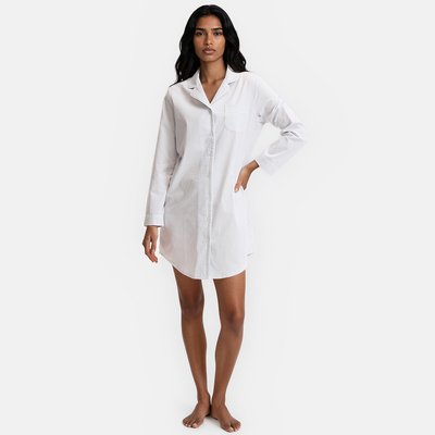 Chemise de nuit forme liquette en popeline rayée LA REDOUTE COLLECTIONS