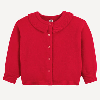 Gilet con colletto alla Claudine, a maglia spessa LA REDOUTE COLLECTIONS