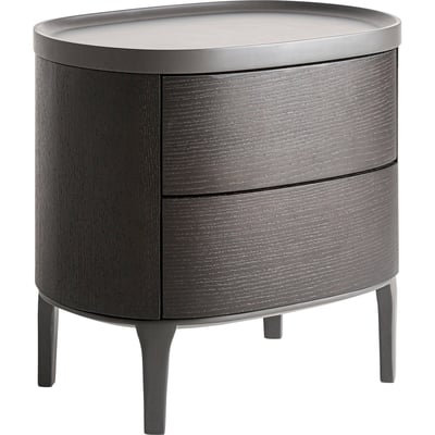 Table de chevet art déco en boiset pierre frittée RECOLLECTION
