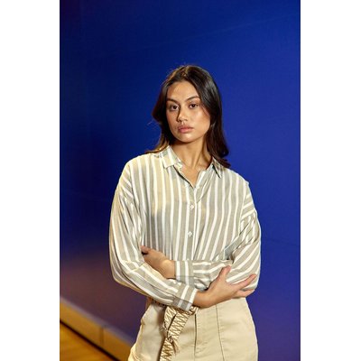 Camisa fluida às riscas, mangas compridas, CLARA LA PETITE ETOILE