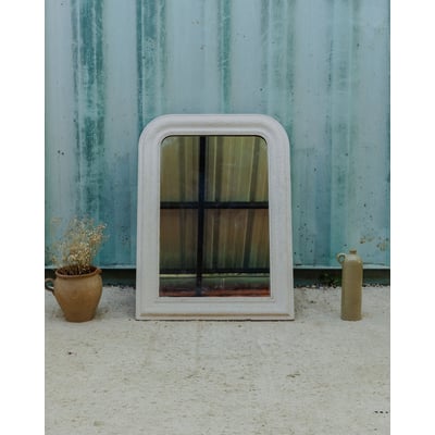 Miroir Louis-Philippe en bois blanc Georges N°1469 - Bon état DEBONGOUT