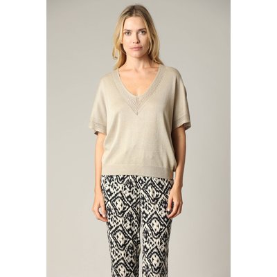 Pull casual en viscose avec incrustations fils fil textile MARLYN DEELUXE