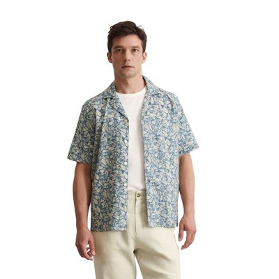 Chemise à manches courtes regular en lin et en coton bio MARC O'POLO