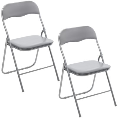 Lot de 2 Chaises pliantes en PVC TOILINUX