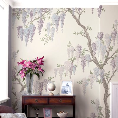 Papier peint panoramique Fleurs de Glycine Wisteria LAURA ASHLEY