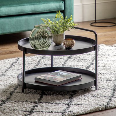Etah Two Tier Metal Round Coffee Table SO'HOME