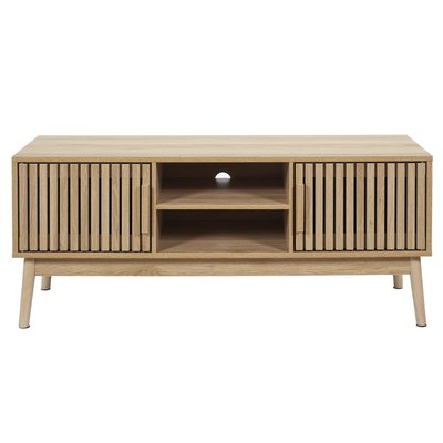 Meuble TV 2 portes et 2 niches de rangement THE HOME DECO FACTORY