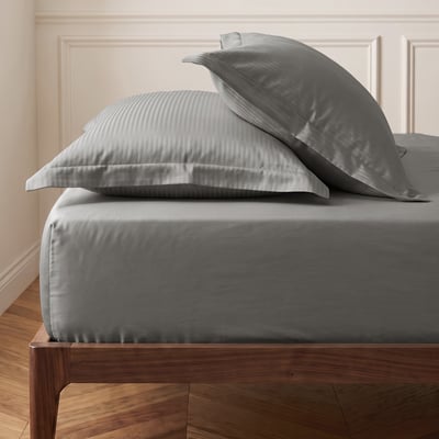 Drap housse uni satin de coton bonnet 40 cm VERSALUXE PLUS SENSEI MAISON