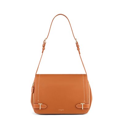 Sac bandoulière moyen modèle en cuir grainé SIMONE LE TANNEUR