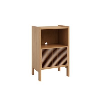 Buffet pour vinyle en pin verni couleur chêne BASTER NAAN FURNITURE