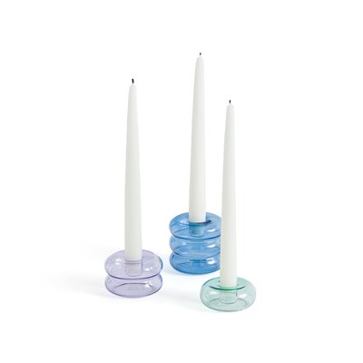 Set van 3 kaarshouders in gekleurd glas, Leramo LA REDOUTE INTERIEURS