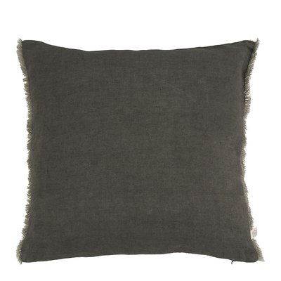 Housse de coussin lin lavé BLANC D’IVOIRE