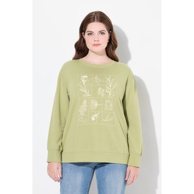 Sweatshirt, Motif Floral, Encolure Ronde ULLA POPKEN