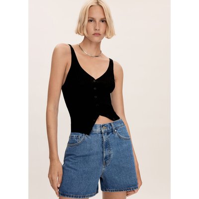 Short jean taille haute MANGO