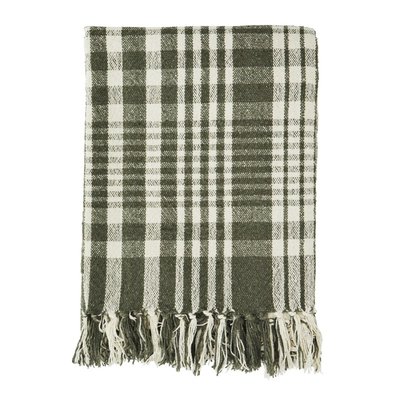 Plaid coton recyclé carreaux franges MADAM STOLTZ