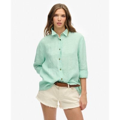 Chemise boyfriend décontractée en lin SUPERDRY