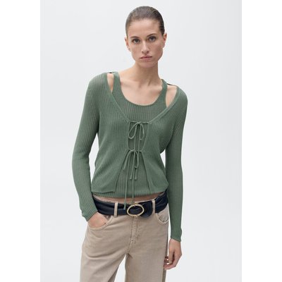 Top grosse maille côtelée MANGO
