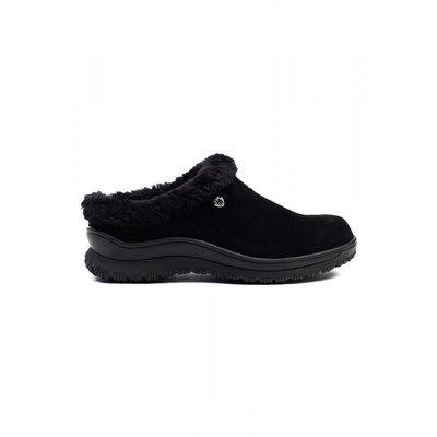 Sabots en cuir suede fourrés en laine EMERSON MINNETONKA