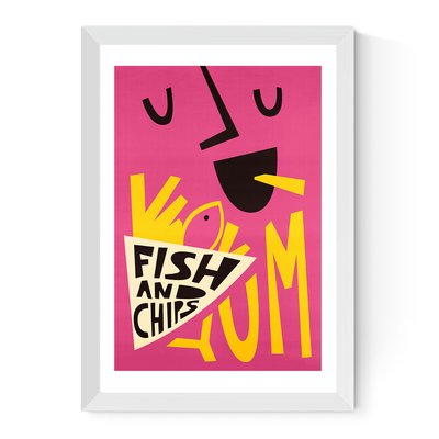 Yum Fish and Chips by Fox and Velvet Print EAST END PRINTS