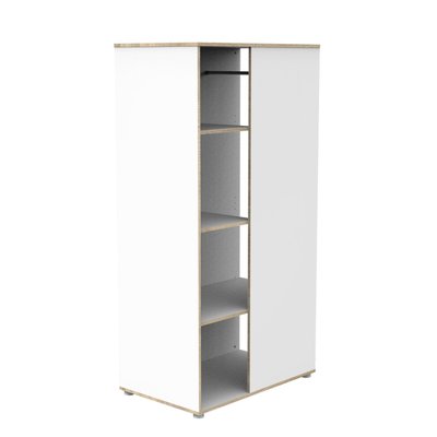 Meuble de rangement avec étagères et penderie en bois et chant bois BABY PRICE